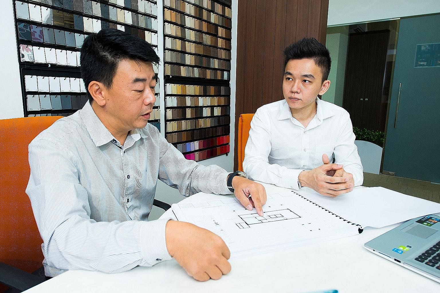 New Union founders Lee Yue Cheng (left) and Eddie Lee. The start-up has raised over $21 million for about 40 SMEs.