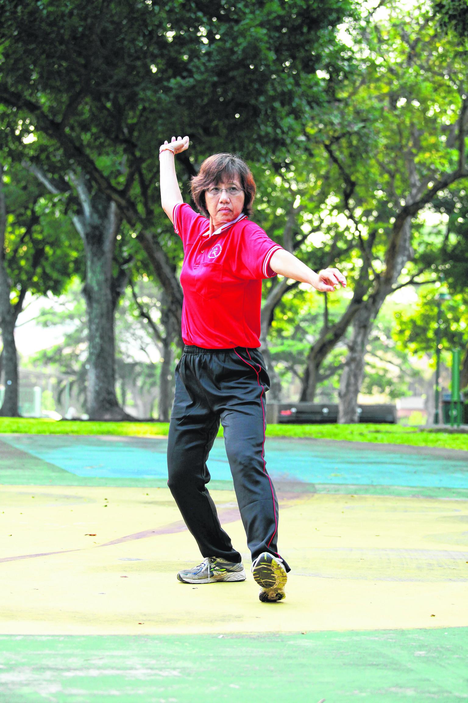 A veteran runner, Ms Jenny Ngooi took up qigong recently to reduce the amount of jogging and keep her knees strong.