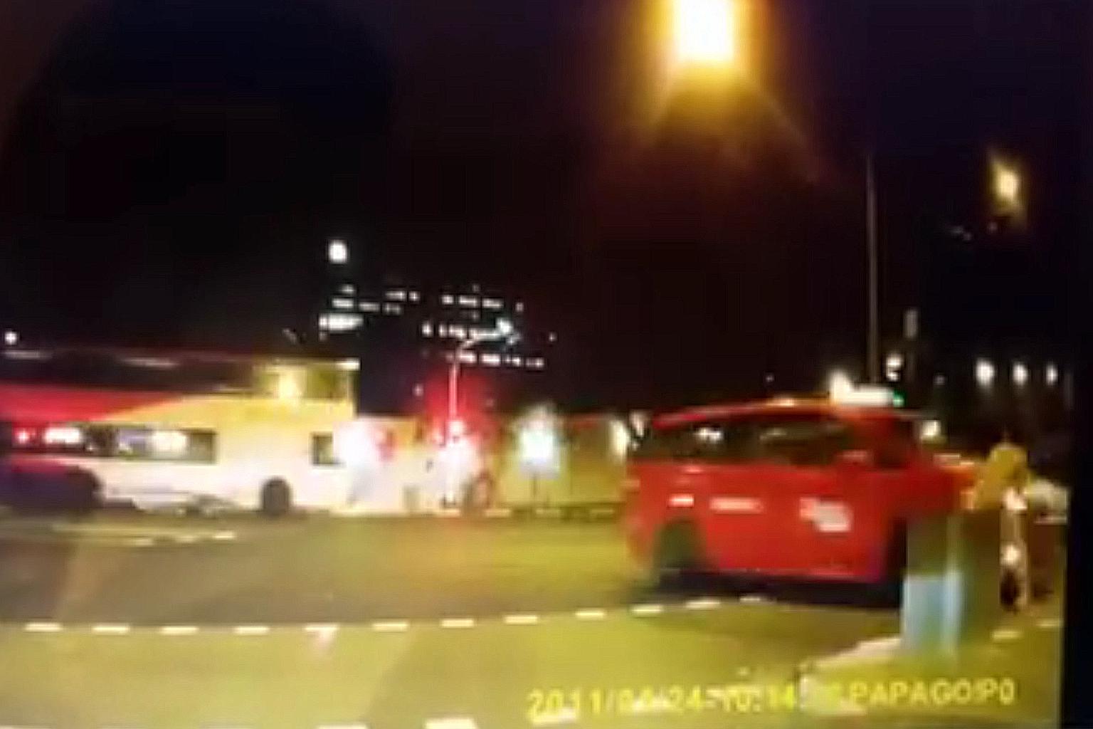 Ms Elise Tay was jogging when she was hit at the junction of Jalan Bukit Merah and Kampong Bahru road on Monday night by the Trans-Cab taxi, which was making a right turn at the junction while the green man was flashing in her favour.