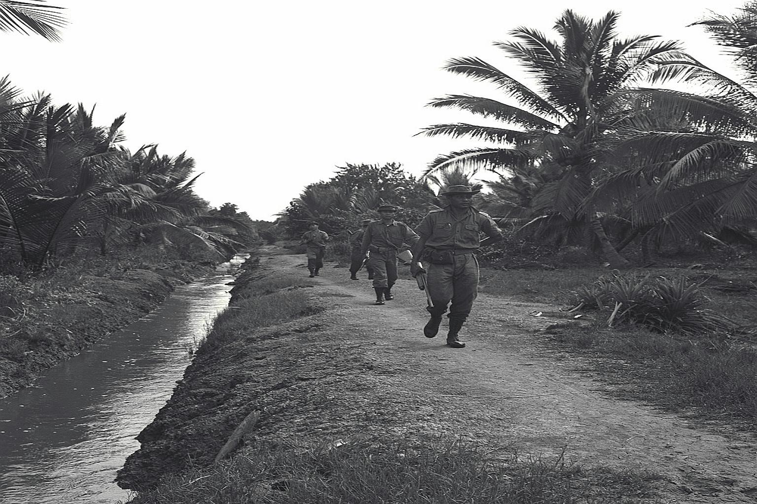 Security forces on the alert for infiltrators.