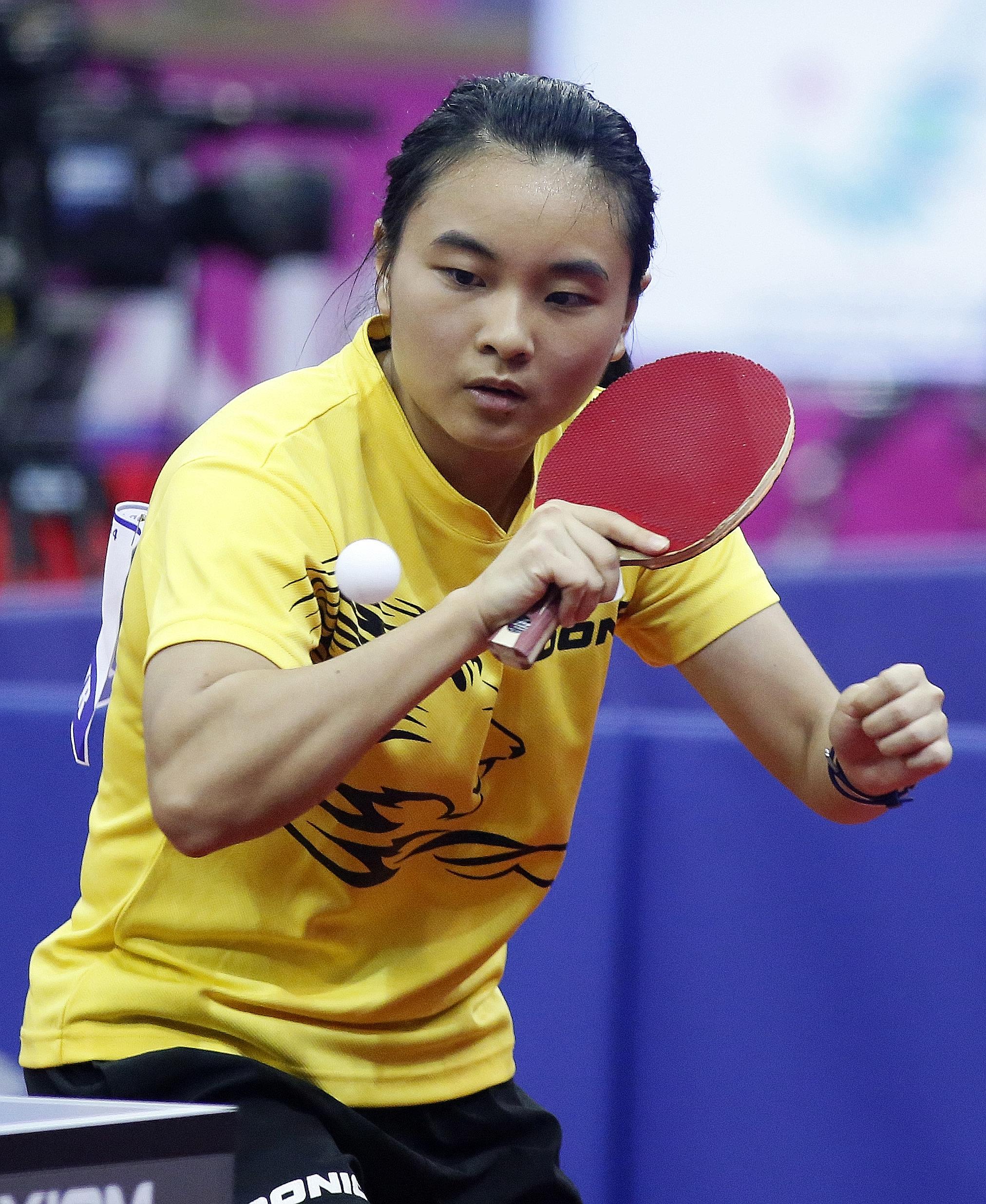 National player Isabelle Li at the Asian Games in Incheon, South Korea, last year. She will study liberal arts at Yale-NUS, her sole choice for university.