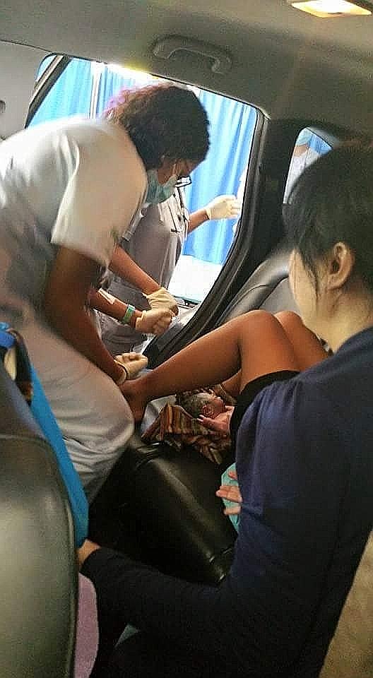 On reaching SGH, paramedics jumped into action, cutting the umbilical cord and wheeling mother and daughter into the hospital.