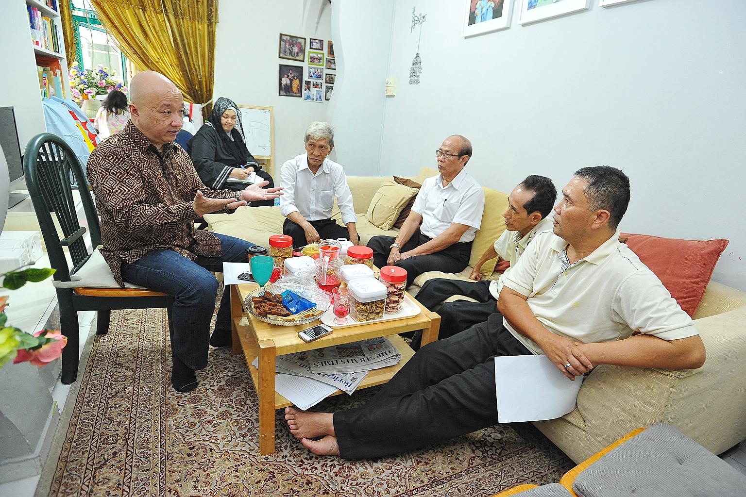 (From left) DPP secretary-general Benjamin Pwee, assistant organising secretary Sa'aban Ali, adviser Seow Khee Leng, member Ting Tze Jiang and chairman Mohamad Hamim Aliyas.