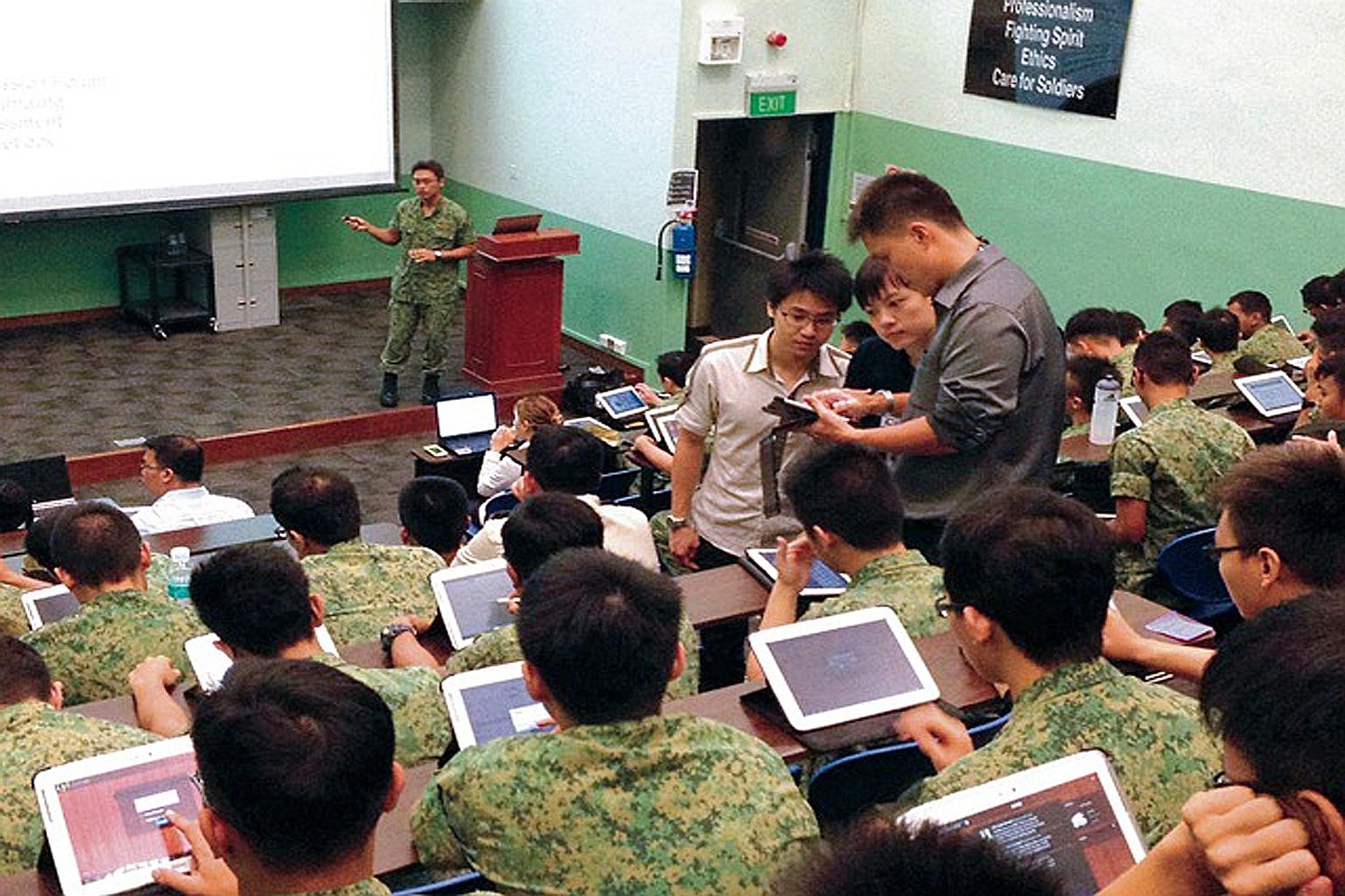 The mobile device management software has been installed in tablets and laptops that are used by soldiers to access online lessons in military institutes like the Basic Military Training Centre and Safti Military Institute.