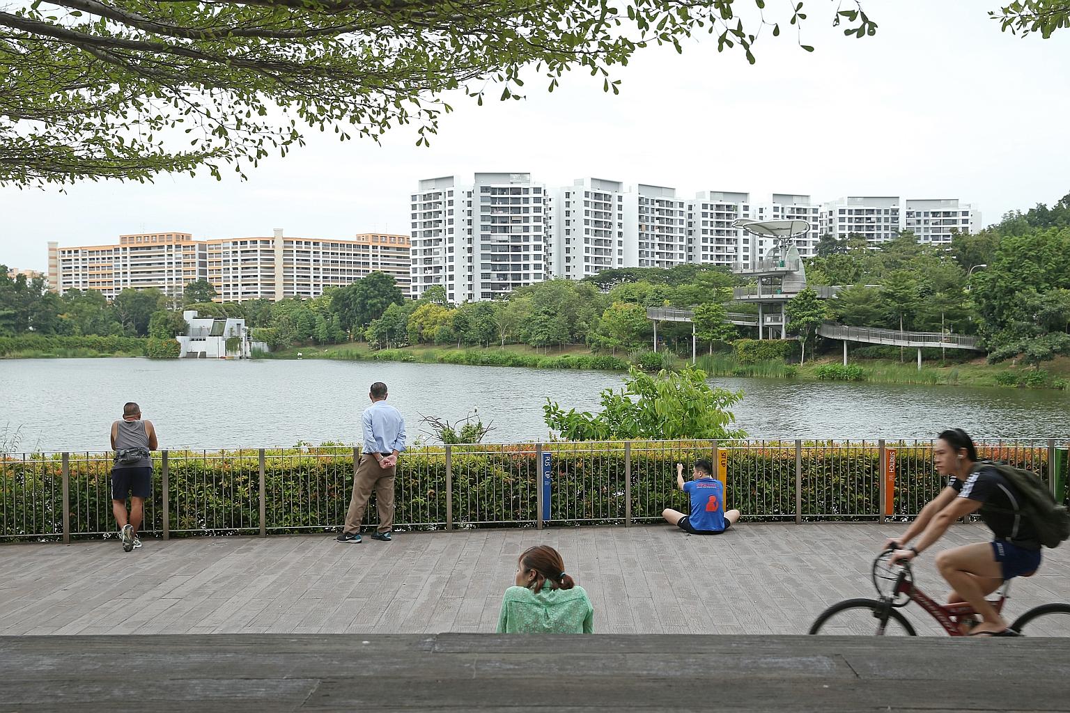 Yishun Pond is an icon of the estate, drawing residents there to stroll, exercise and take photographs.