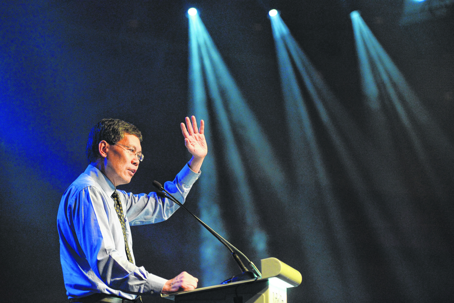 Minister Lui Tuck Yew at the Ministry of Transport's gala dinner yesterday.