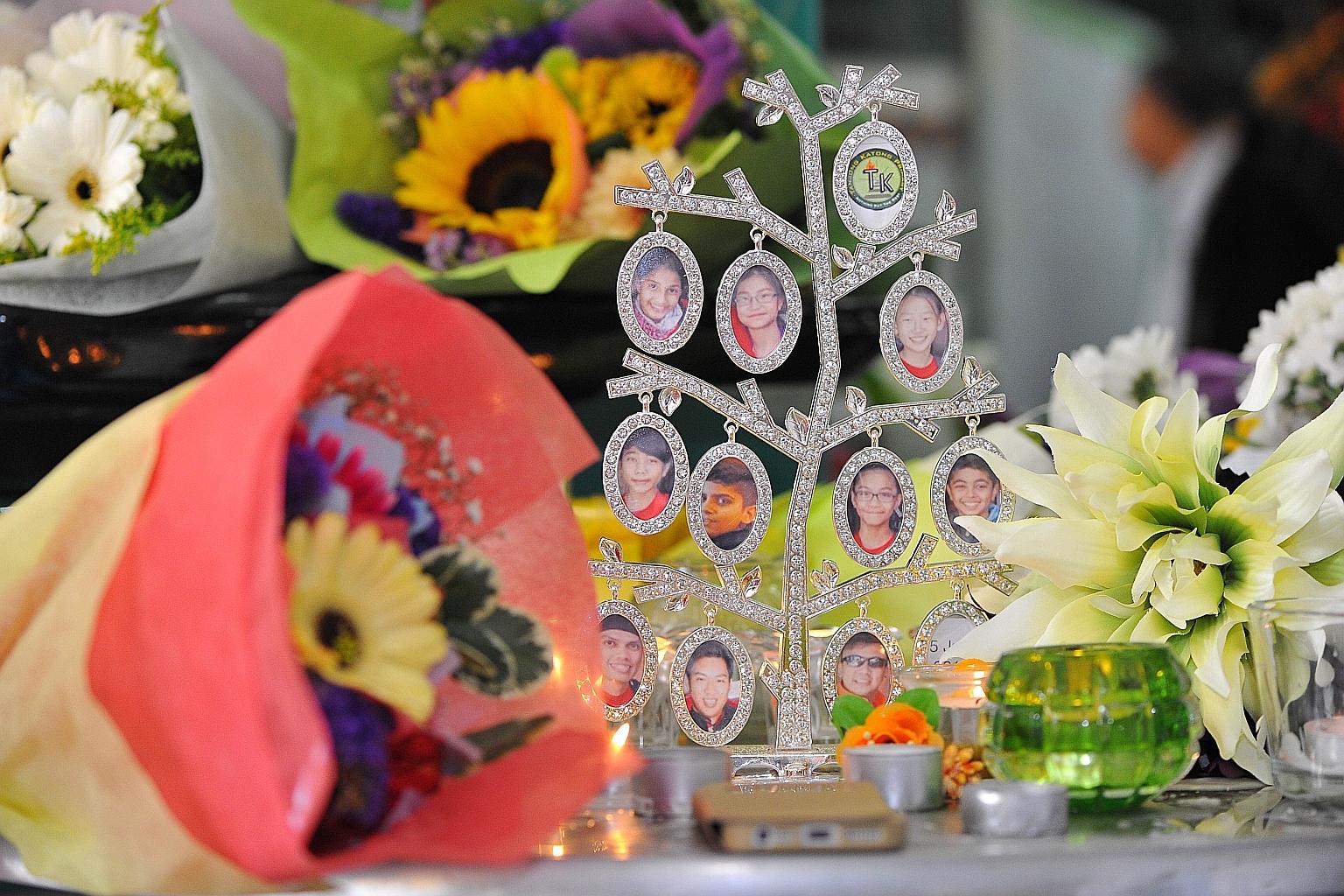Tributes for victims of the Mount Kinabalu earthquake in June. Adventure learning programmes will go on as they help to "bring up a generation who will grow up tough and able to work closely together", says PM Lee.
