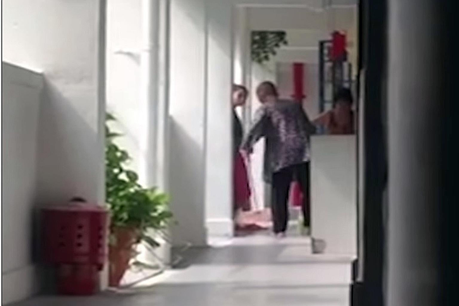 The clip, posted by a neighbour, was viewed more than half a million times in one day.