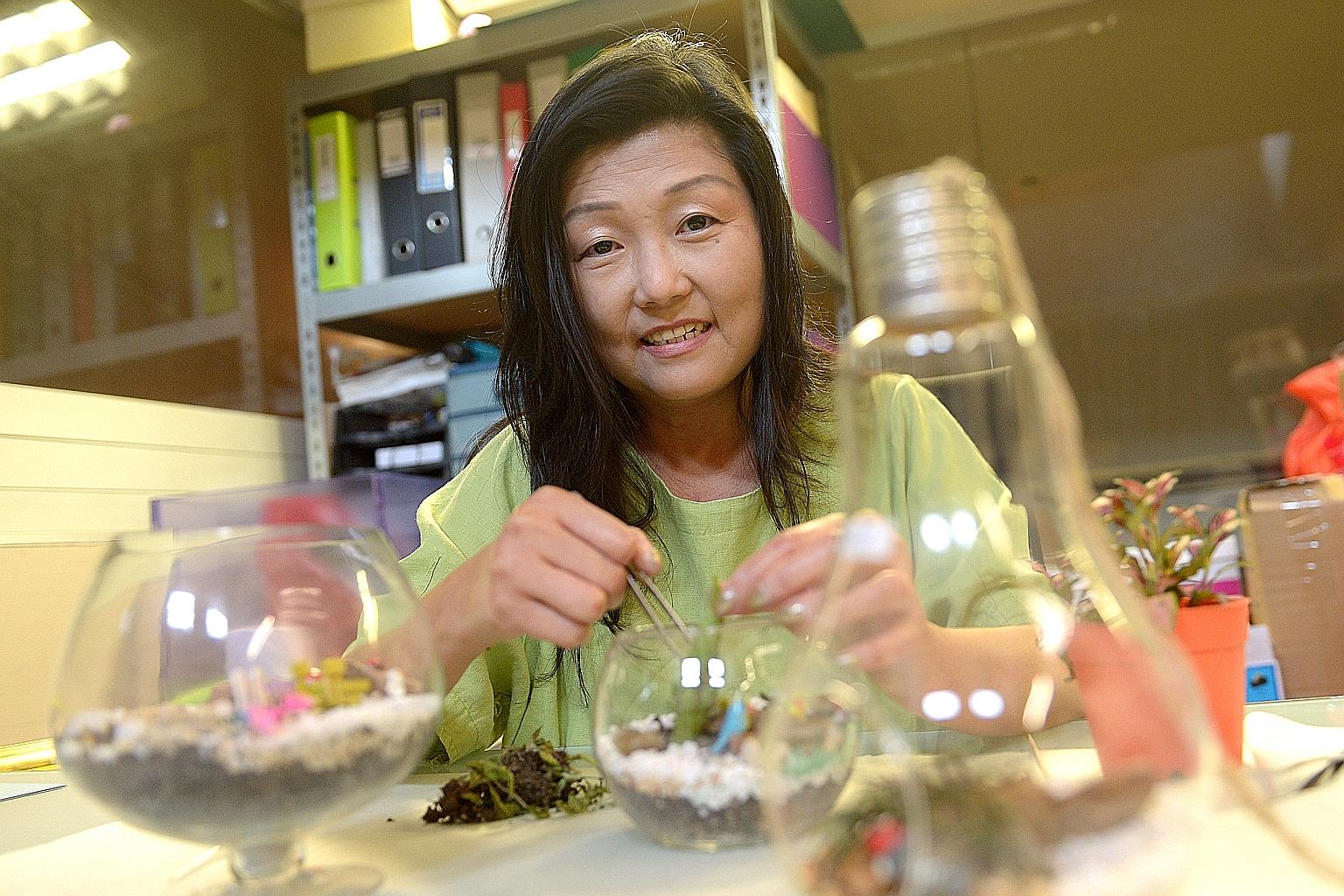 Florist Yap Bee Geok, 50, learnt 20 years ago that she had the disease. Medication has helped but she still has symptoms.