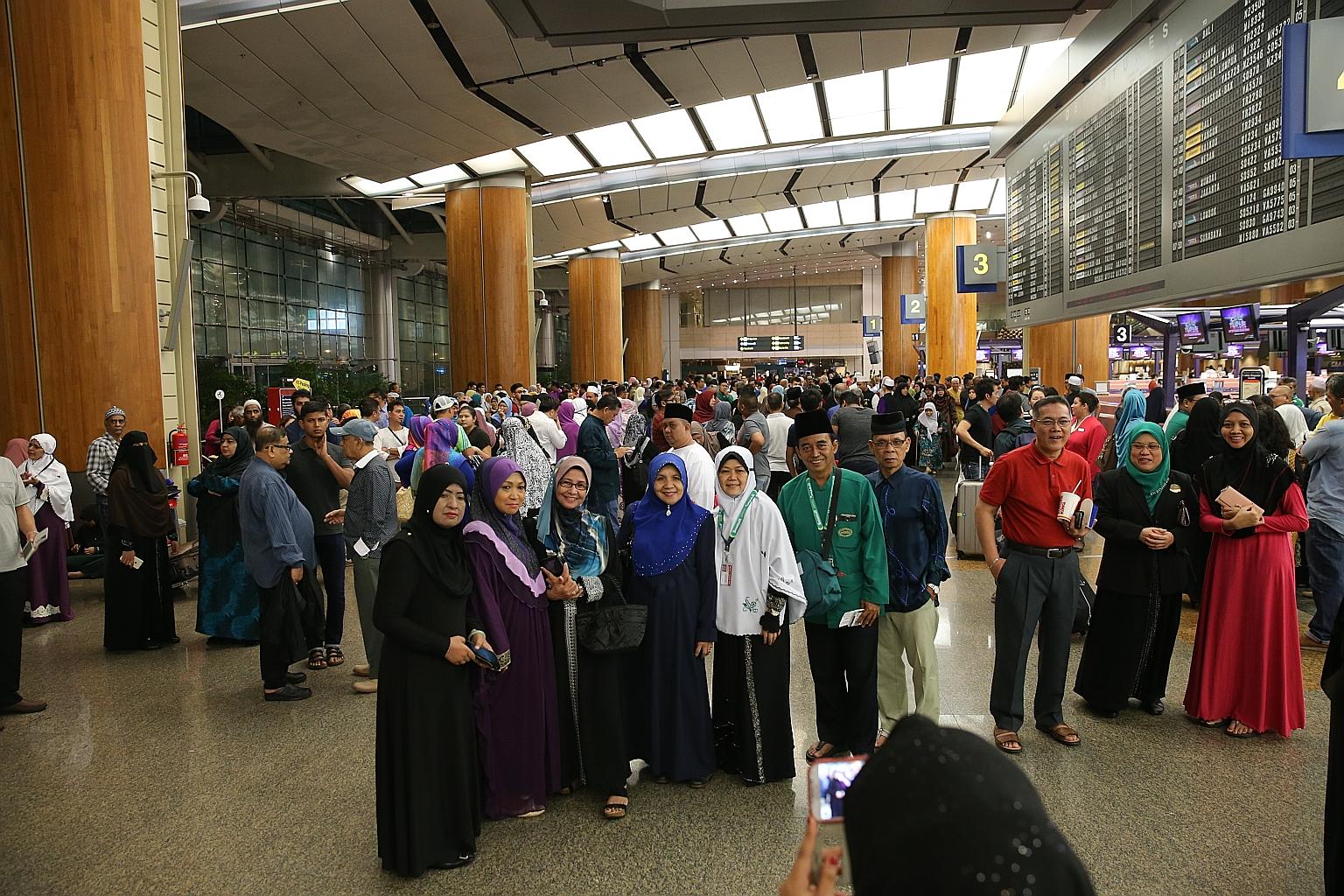 The first group of pilgrims for this year's haj to Mecca, Saudi Arabia, leaving early this morning. The group of 43 were seen off by the Mufti of Singapore, Dr Mohamed Fatris Bakaram, and the senior director for Capacity Building and Strategic Engage