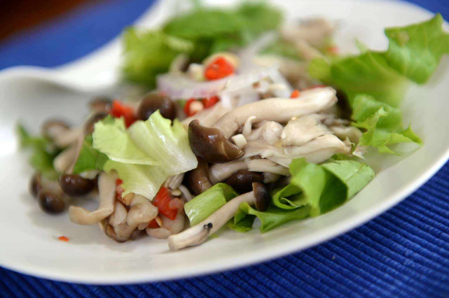 Maitake and Buna Shimeji Mushroom Salad
