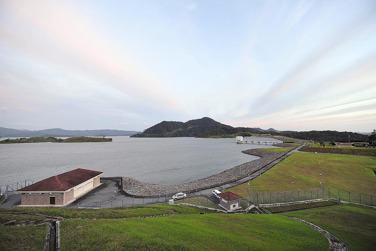 The Linggiu Reservoir in Johor, in a photo taken in 2012. Last month, Minister for the Environment and Water Resources Vivian Balakrishnan highlighted how dry weather led water levels in the reservoir to drop to an all-time low of only 54.5 per cent 