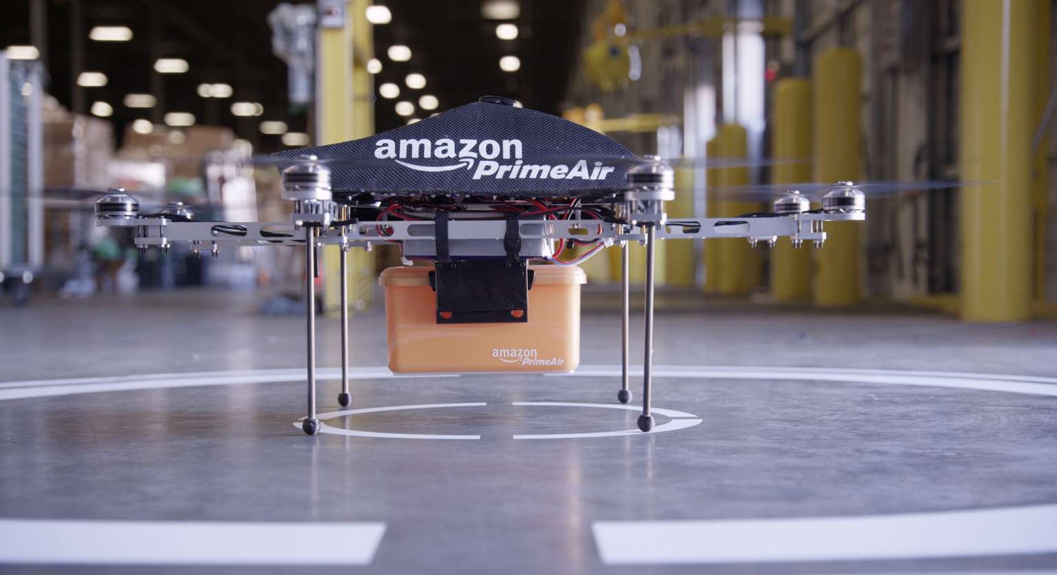 (Above) One of online retail giant Amazon's test drones for delivering goods. One of the ideas in the Infocomm Media 2025 masterplan is to have drones deliver small packages to shoppers.
