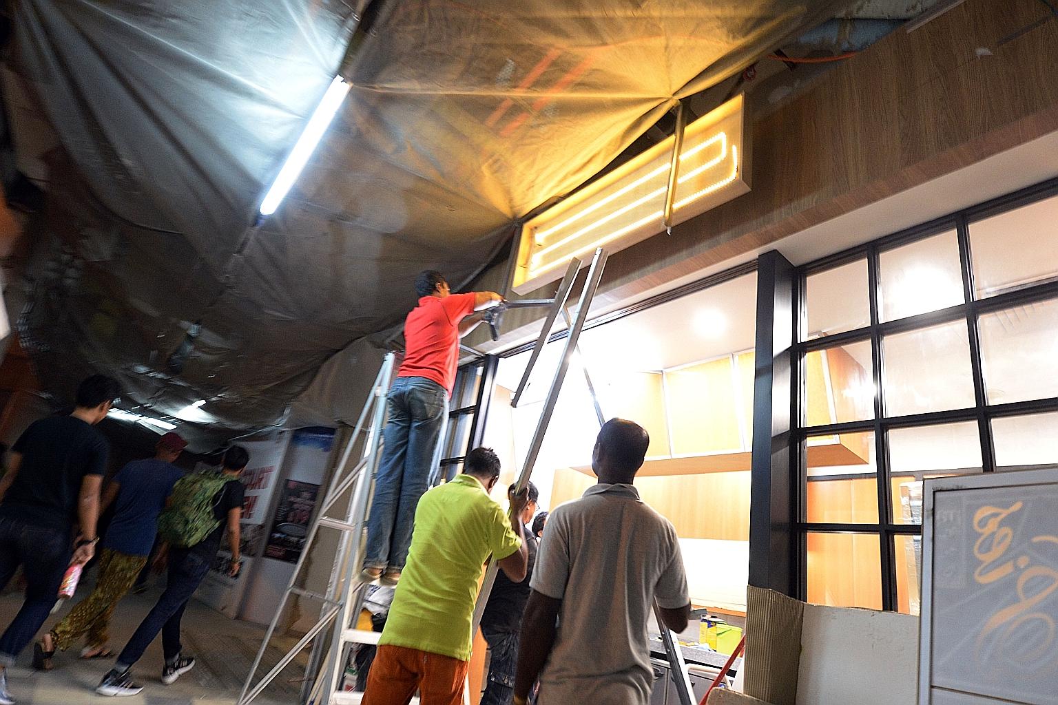 A part of the White Sands mall undergoing upgrading works. Nearby residents have complained of the noise from the works going on late at night and into the wee hours.
