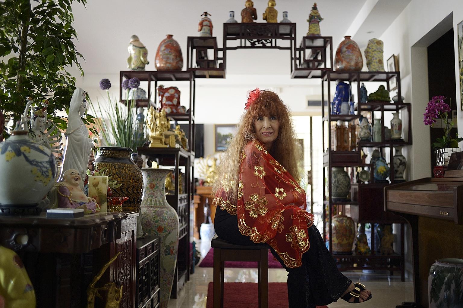 Madam Loretta Sarkies, 74, lives in an HDB flat in Pasir Ris, surrounded by family mementos and antiques left by her grandmother. Her father ran the Happy World Cabaret here in the 1940s, and her grand-uncle Tigran Sarkies founded Raffles Hotel with