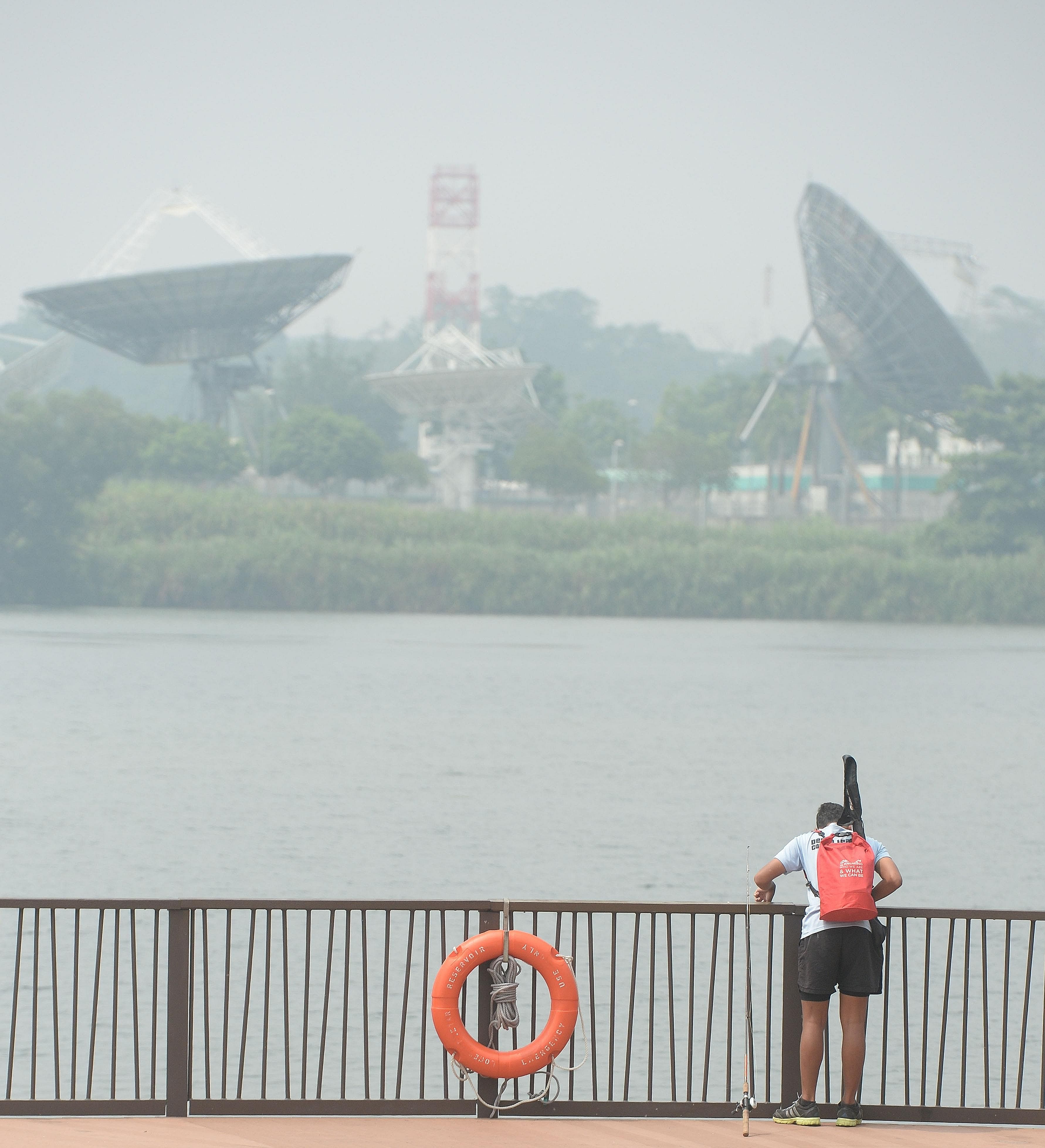 The haze at Lower Seletar Reservoir last Saturday. As protest efforts continue, it is important for now to give more thought to what Singapore could effectively do to mitigate the ill effects of transboundary haze on the economy, our health and our e