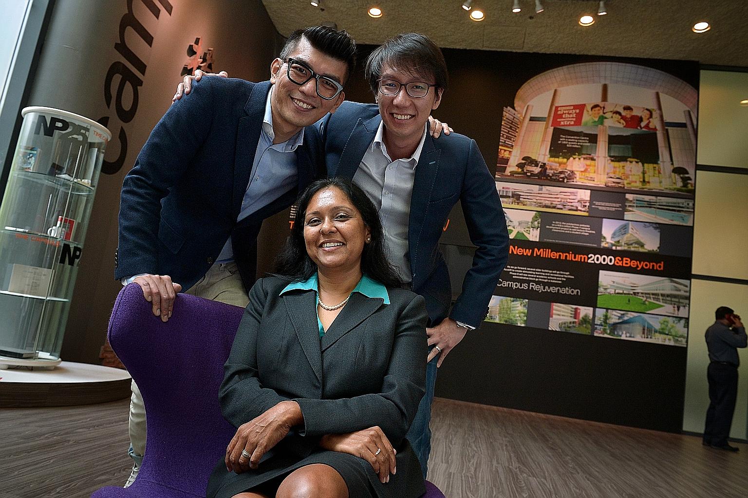 Film-maker Royston Tan (at left), Timbre Group co-founder Edward Chia and rocket scientist Bidushi Bhattacharya (seated) are among the first partners in the Community of Pathfinders in Action network. Partners in the network can plan activities such 