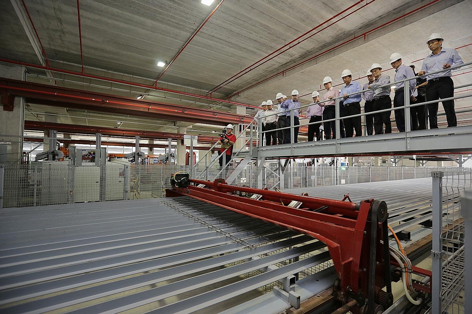 The SEF SpaceHub, which opened yesterday, is two to three times more productive than open precast yards. It will be the first to have fully integrated modelling, production and delivery of precast components.