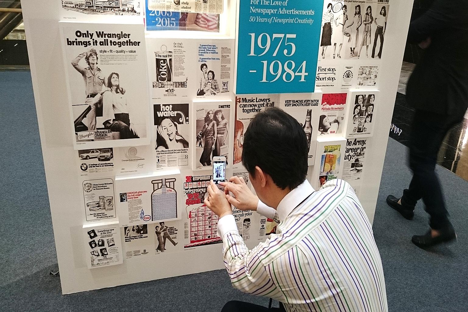 For The Love of Newspaper Advertisements - 50 Years of Newsprint Creativity is a unique exhibition that showcases newsprint creativity, and how it has changed over the last half-century. The exhibition is held at Paragon mall.