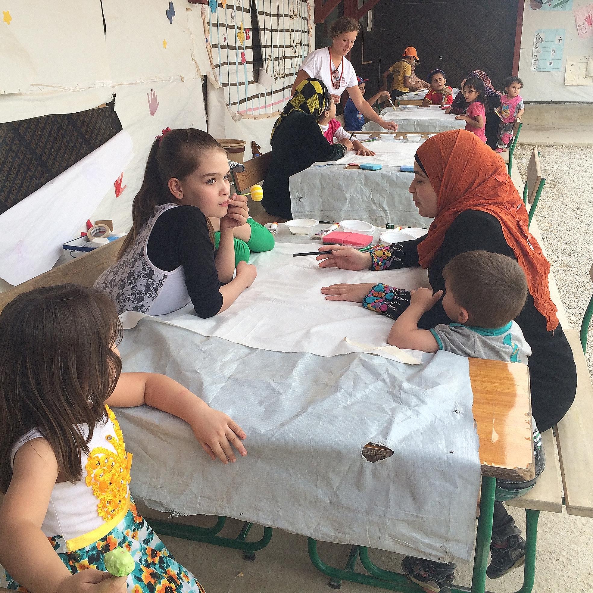 A team of 11 art therapists and volunteers from The Red Pencil completed a two-week trip to a Syrian refugee camp in Lebanon last month, where they conducted art therapy workshops for over 200 refugees, mostly children and teenagers. The charity plan