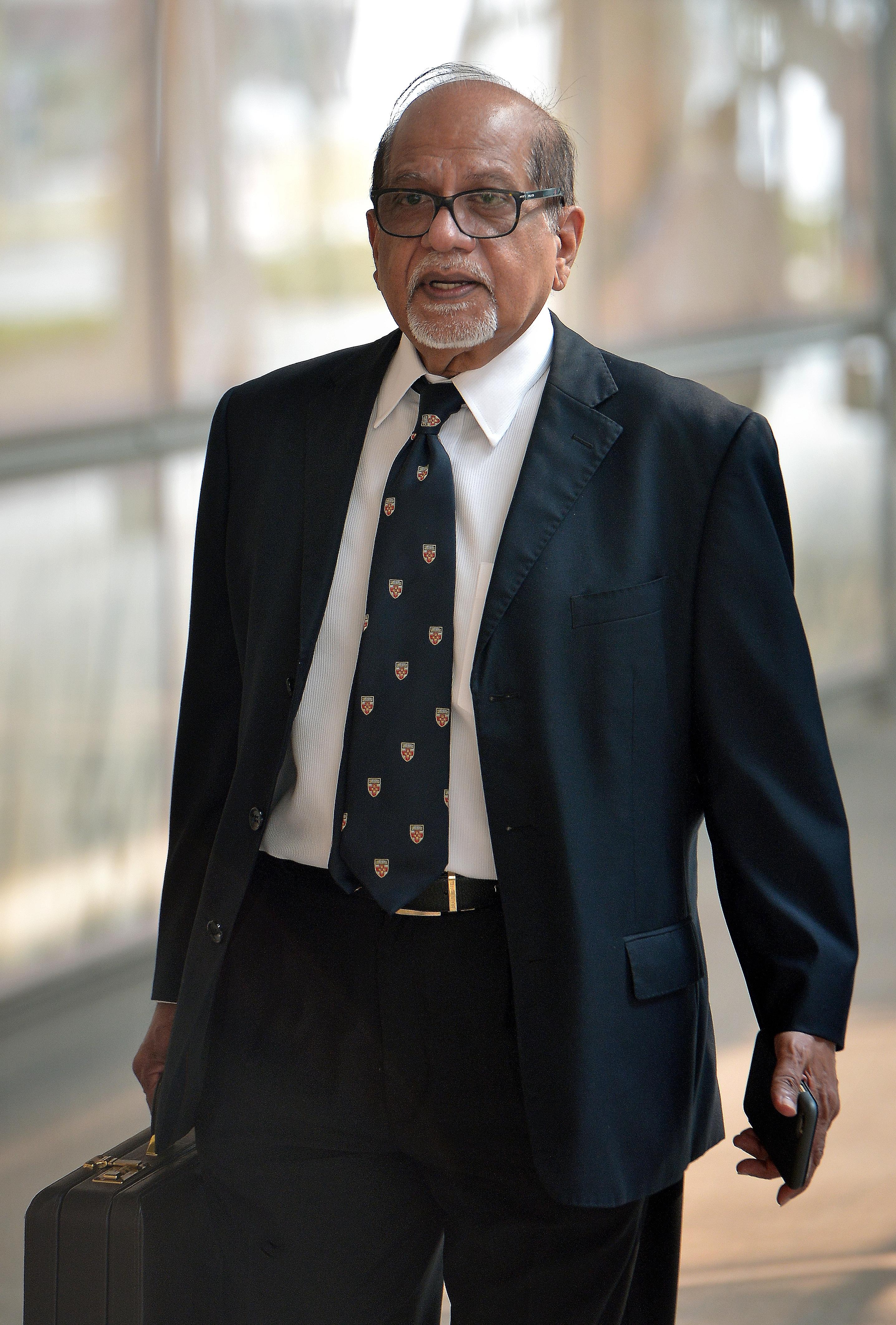 Mr Rengarajoo Rengasamy Balasamy (above) had represented former client Govindasamy Nallaiah during his graft trial. Mr Rengarajoo is expected to testify today.