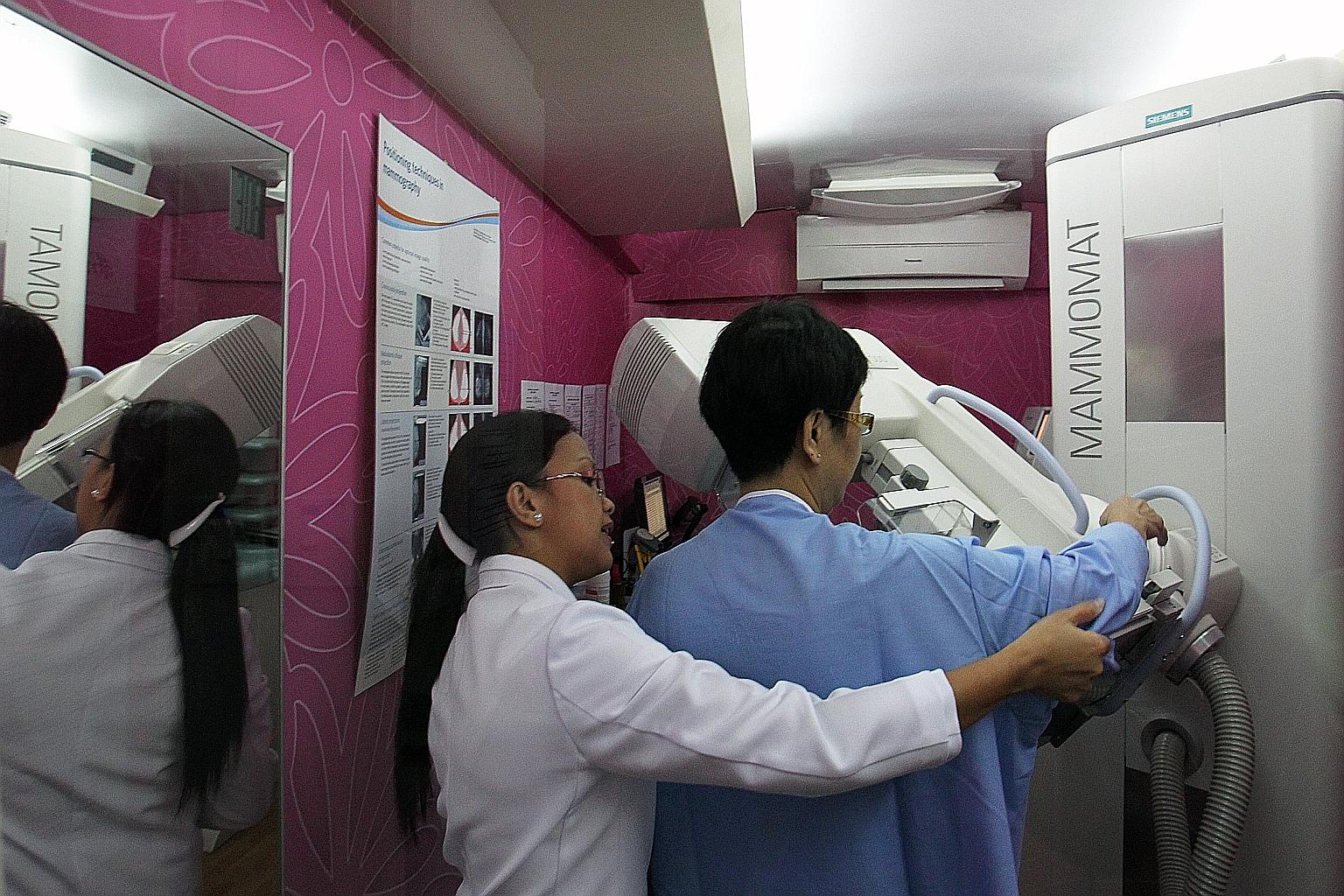 Both dense breast tissues and cancerous tissues appear white on the mammogram, so the cancerous ones are often masked by the dense ones, says Dr Esther Chuwa, a consultant breast surgeon at Gleneagles Hospital.
