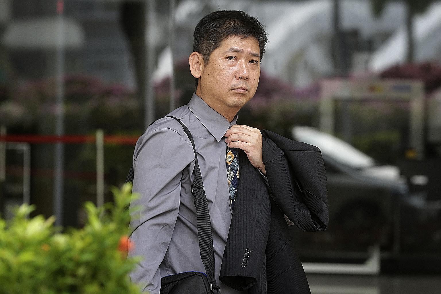 Govindasamy told ASP Jason Lim (above) that he threw the clothing he wore to the office and the bicycle chain and padlock he used into the Whampoa River.