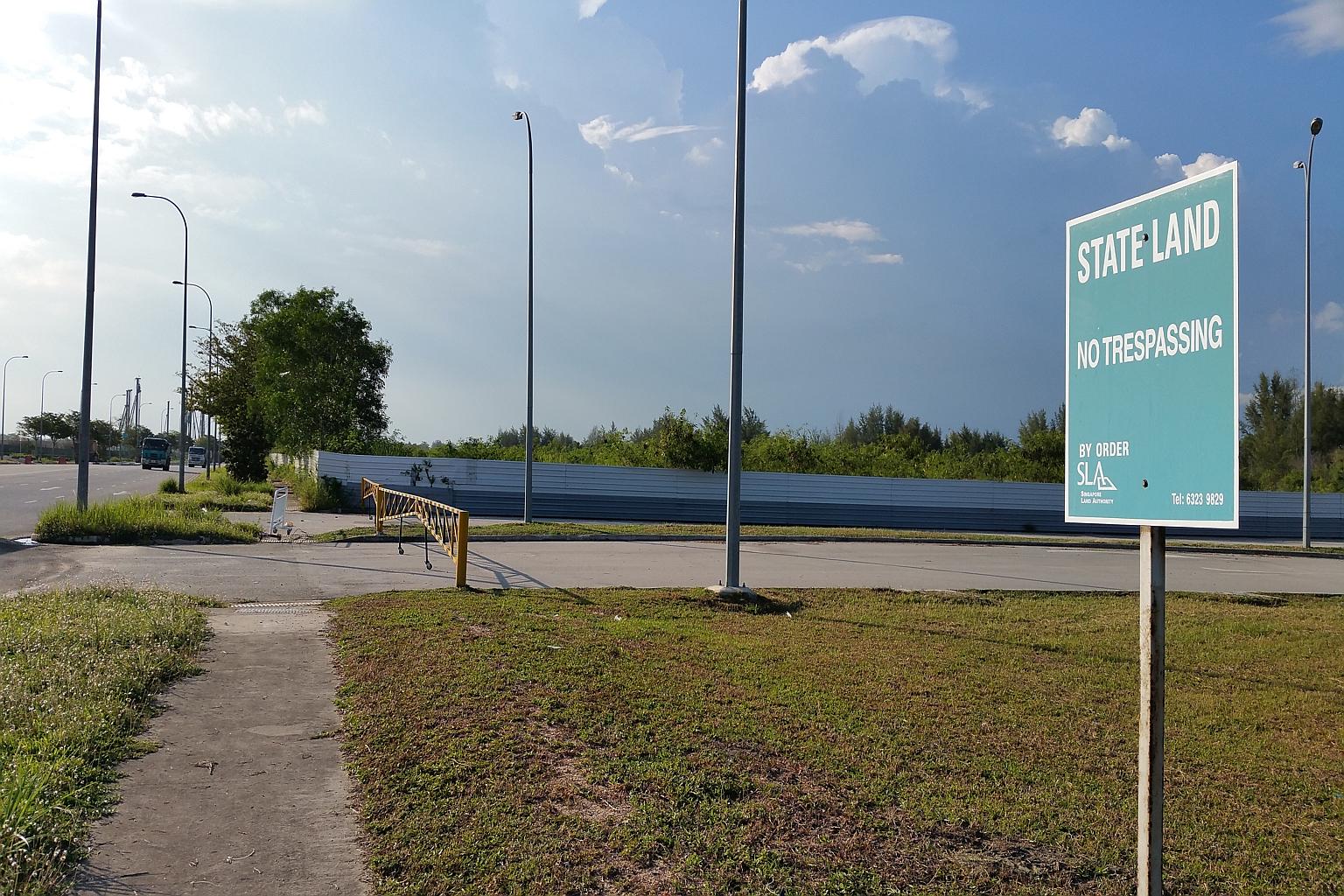 The site of the Changi Motorsports Hub, a project that ground to a halt two years ago.