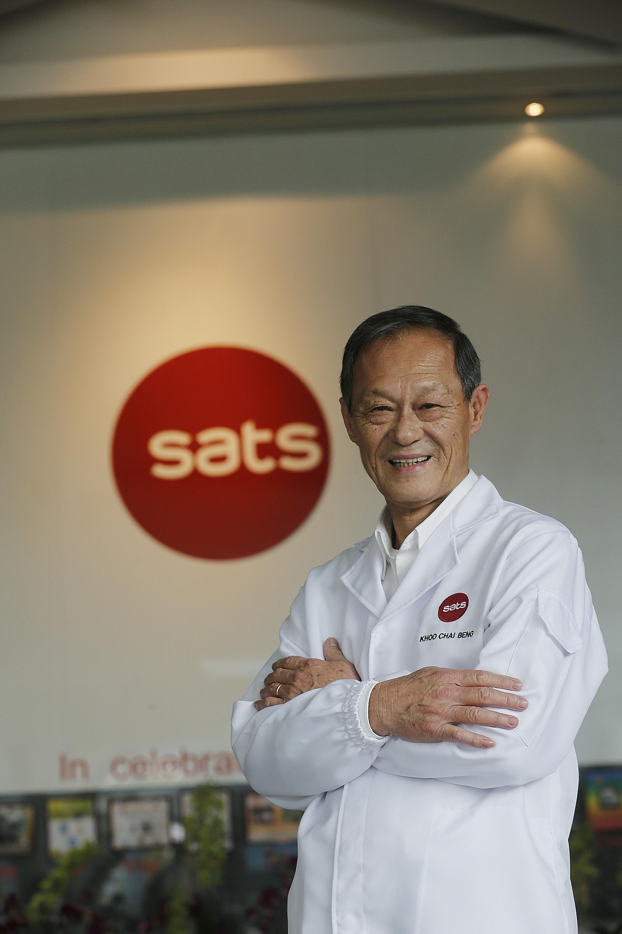 Mr Khoo Chai Beng, 67, has been with ground handling firm Sats for 45 years. When he first started work there, he did not have qualifications, so he attended night classes to get O-level certifications.