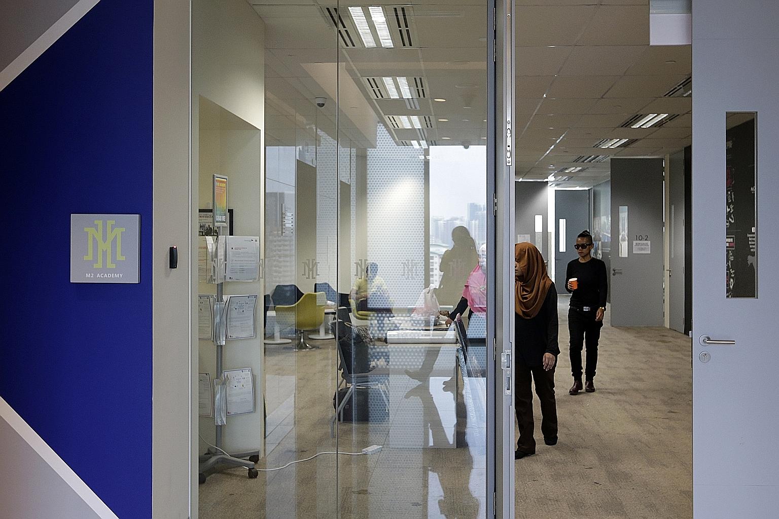M2 opened last year at orchardgateway@emerald mall to offer diplomas and degree courses from institutions like the University of South Australia. It had about 250 students.