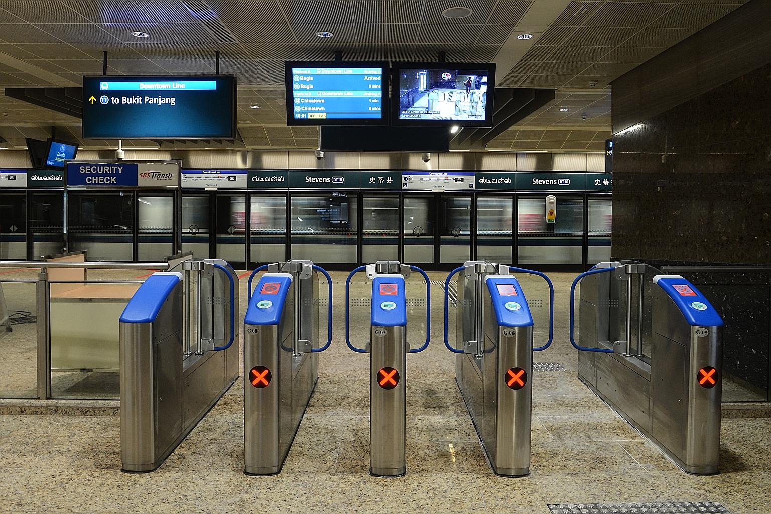 Commuters on the wrong platform at Stevens station on DTL2 will be unable to cross to its other platform without exiting the gantries, which will incur a charge.
