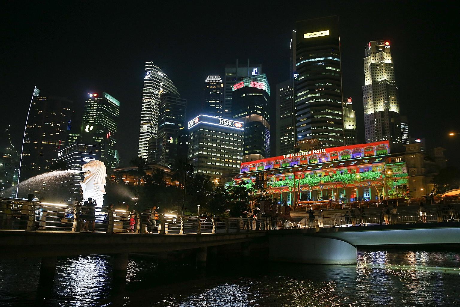 The countdown will feature a 3D projection display on the facade of The Fullerton Hotel and an eight-minute fireworks show.