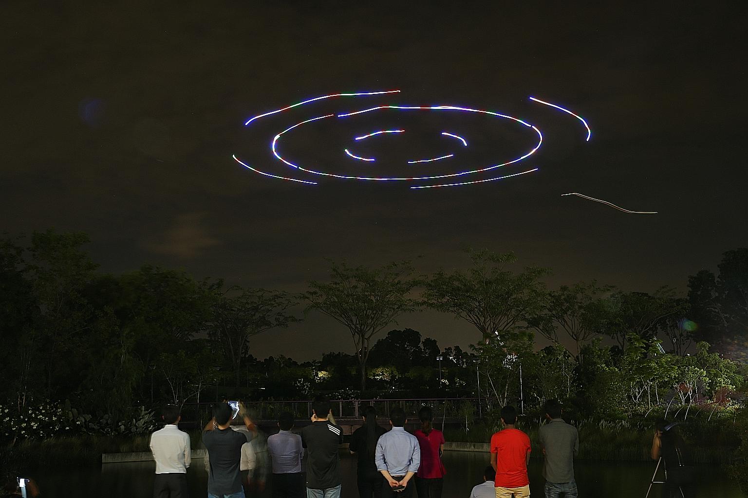 The multi-drone display to be performed at Gardens by the Bay is believed to be the first time in Singapore that so many unmanned drones are flown together in an outdoor setting for public display.