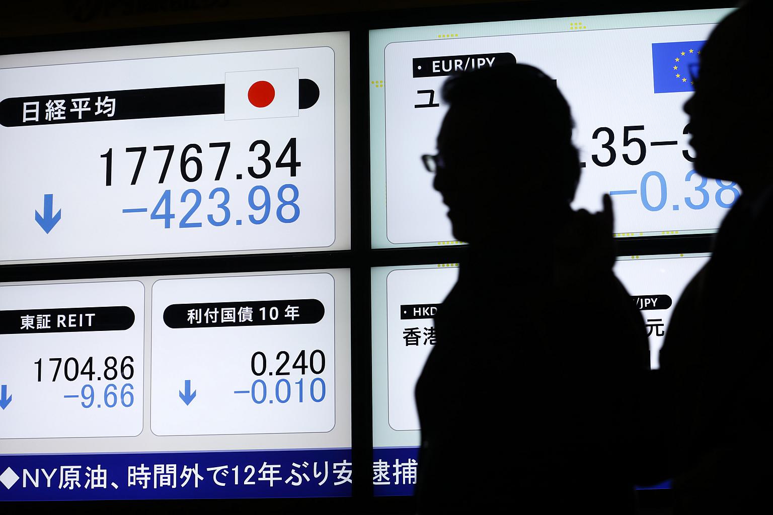 Shanghai stocks tumble 5%, Shenzhen sink 6.5% on renewed rout, STI down 2%  | The Straits Times