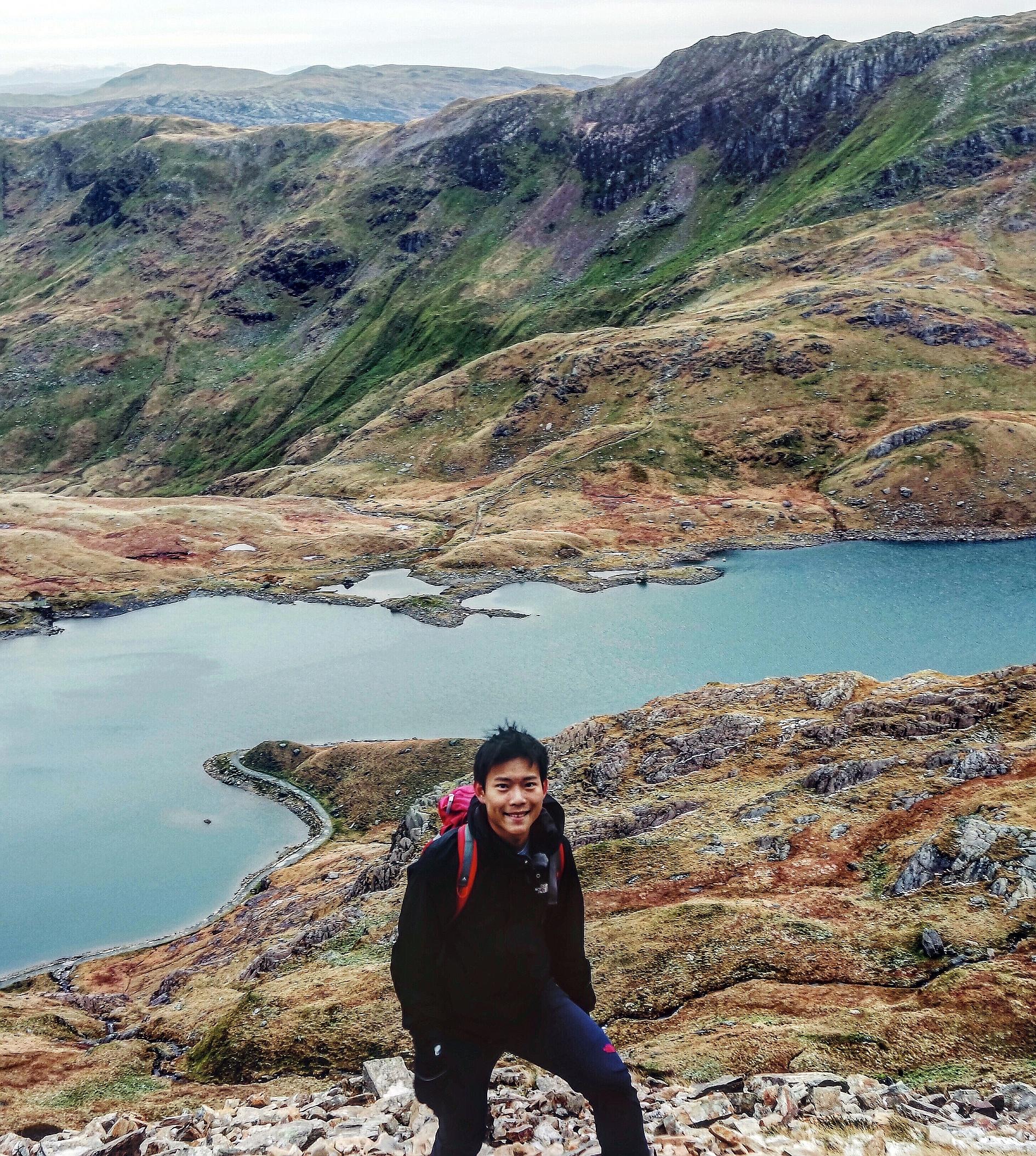Mr Mak on Crib Goch in Wales at 10am on Jan 1. Two hours later, he and his hiking buddy, Mr Ng, were caught in a storm. Strong winds knocked Mr Mak off his feet and sent him tumbling 50m down a slope.