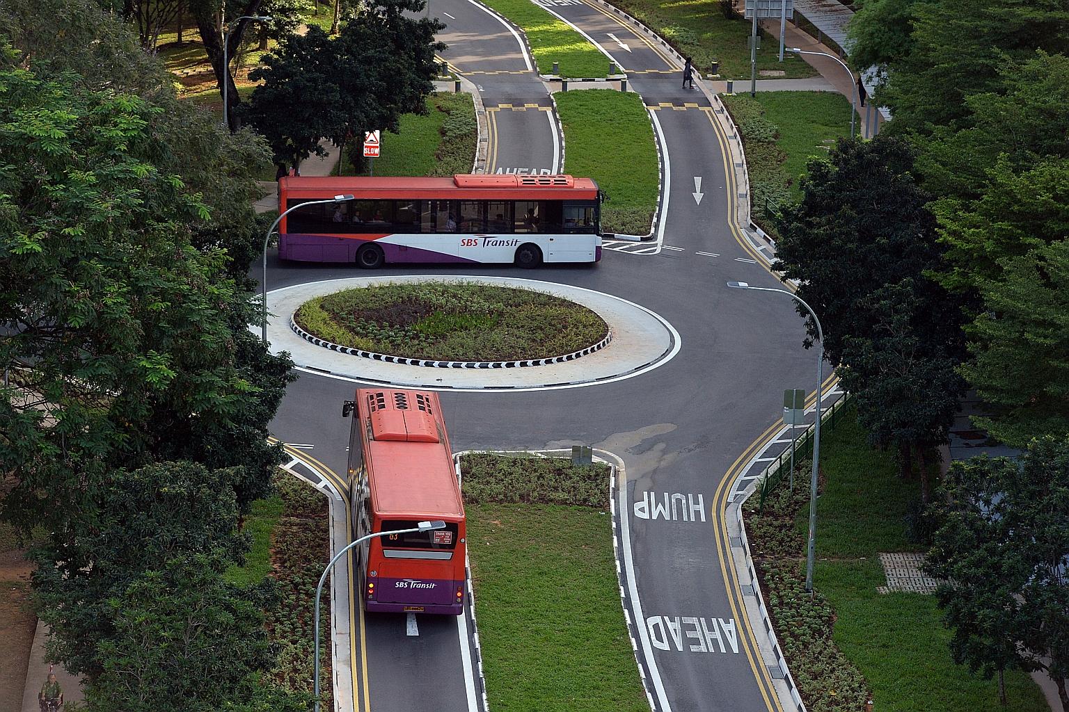 A new roundabout is among the new road features that have been built to encourage motorists to travel at slower speeds under a new Silver Zone in Lengkok Bahru. It was opened by the Member of Parliament and grassroots adviser to Tanjong Pagar GRC, Dr