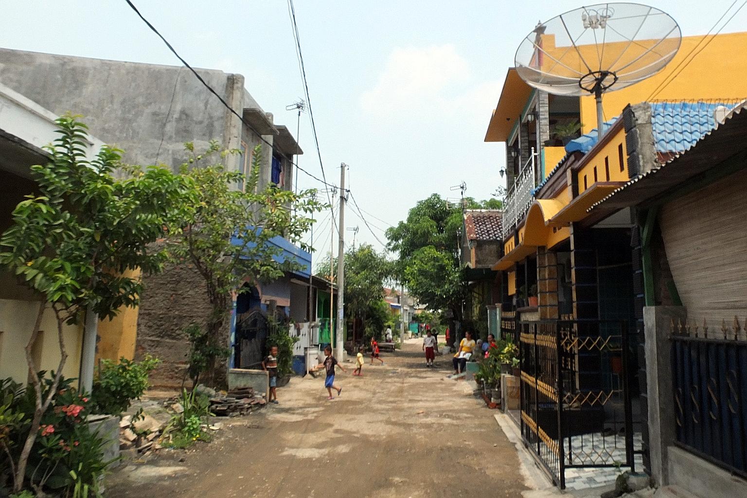 A street on the way to the house that militant Sunakim rented when he was last in Desa Duren, a village three hours by car from Jakarta.