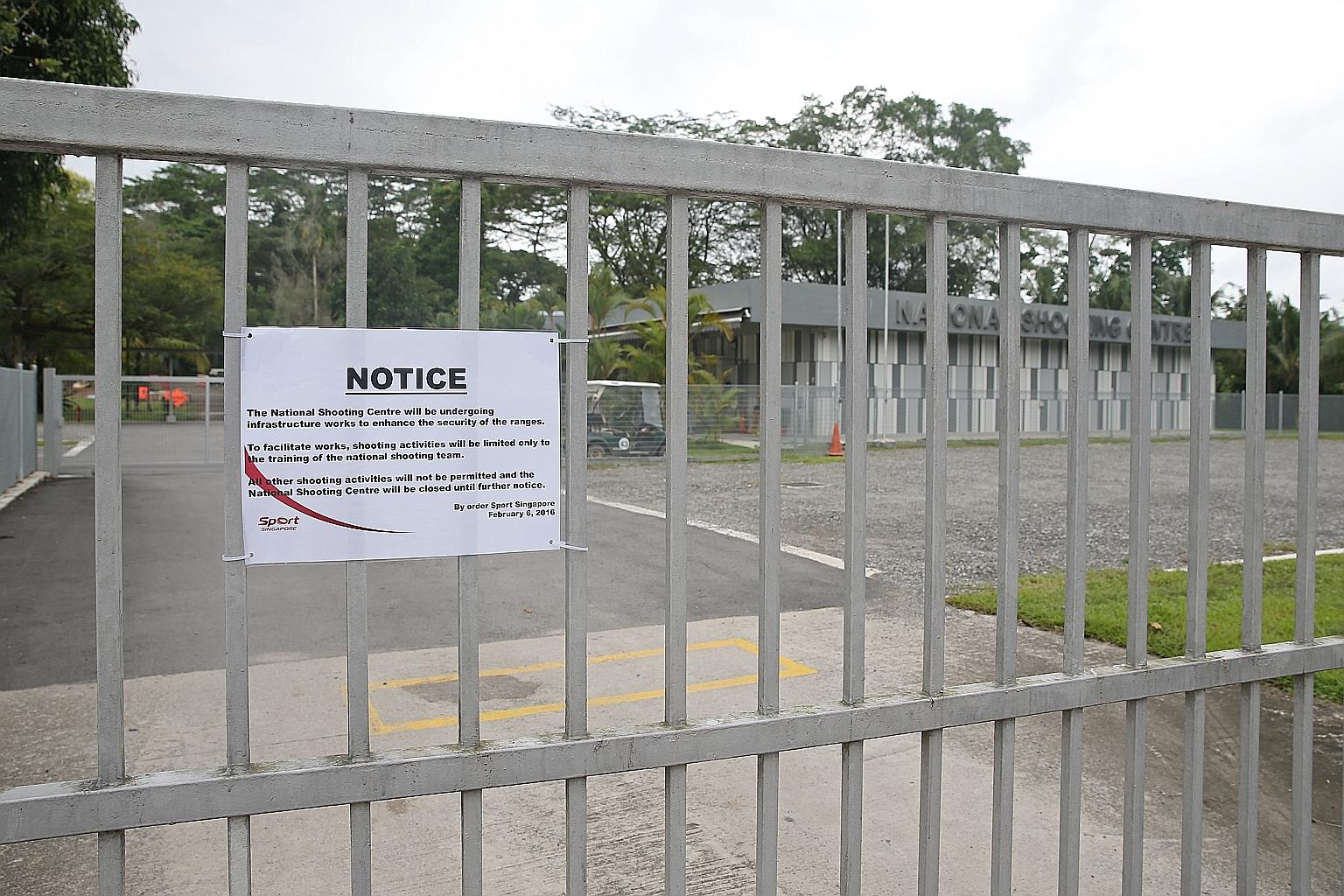 The armoury at the National Shooting Centre in Old Choa Chu Kang Road had more than 70 weapons seized by the police last week.