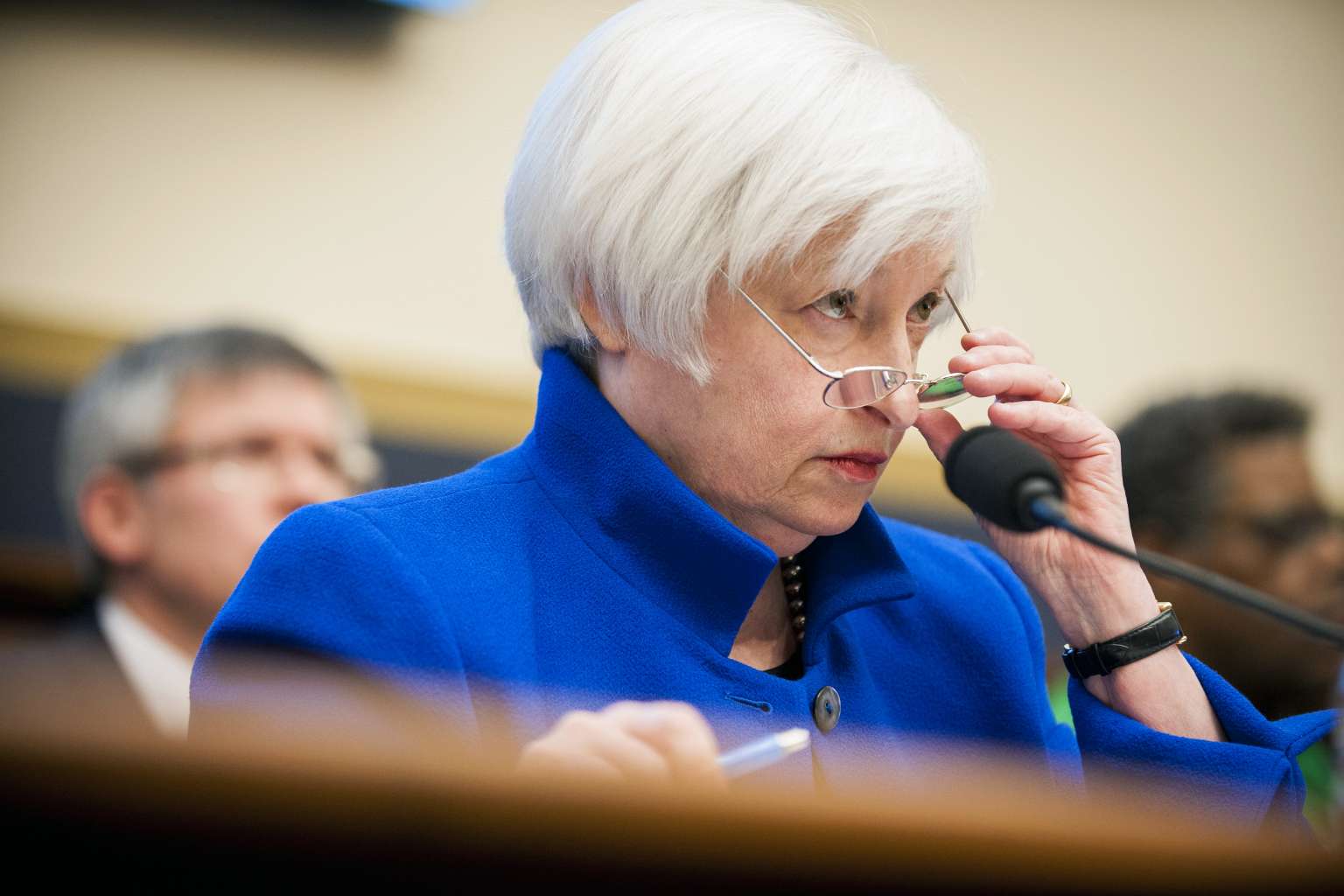 US Federal Reserve chair Janet Yellen at her semi-annual monetary policy report to the House Financial Services Committee.