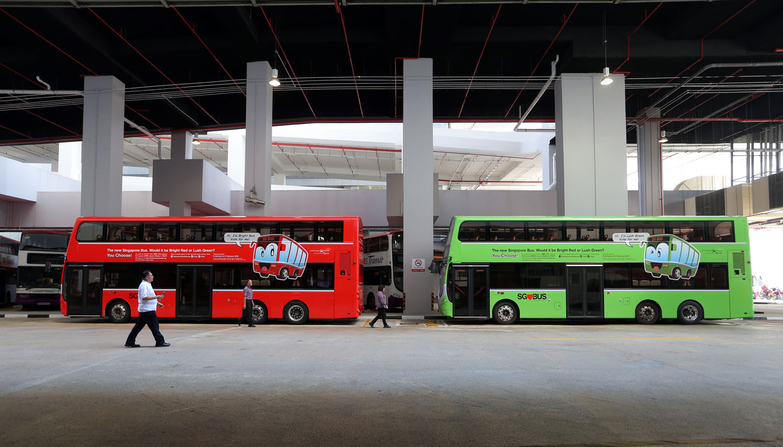 The results of a public poll to choose between red and green for the new colour of public buses will be made known during the LTA's Bus Carnival next month.