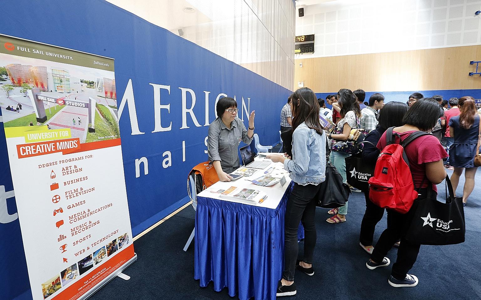Some of the Singaporeans interviewed at the EducationUSA Fair last weekend said a US education is well regarded by employers.