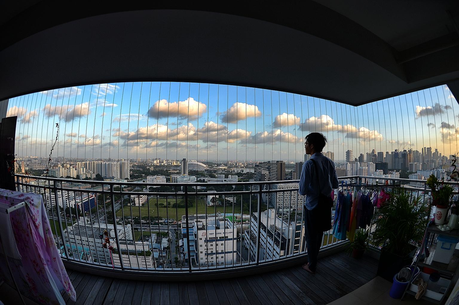 The view from a 39th-floor unit at City View. A unit on the 40th floor - the top floor - sold on Saturday for over $1 million. The agent for the buyers said her clients liked the view from the flat and its spacious layout.
