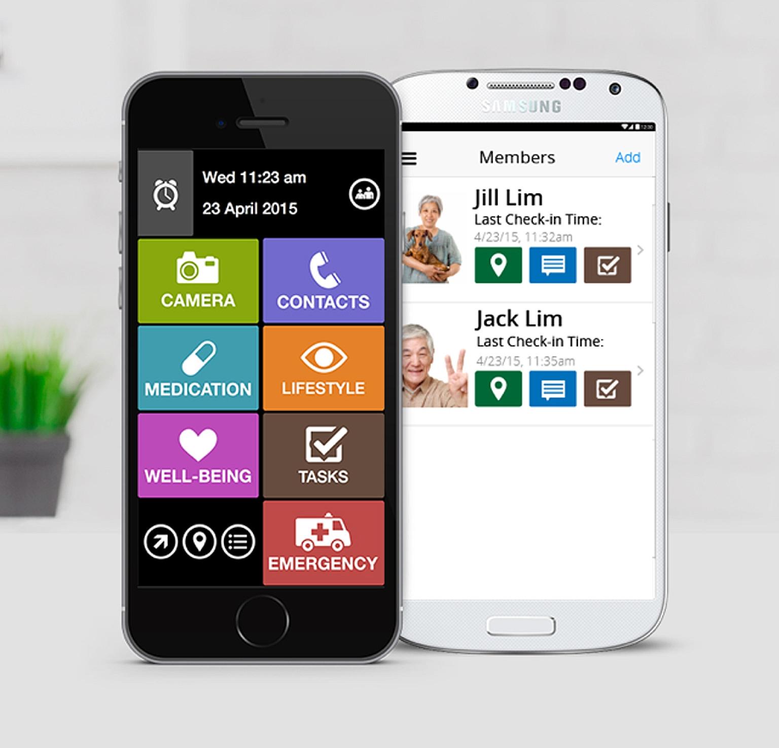 Silverline Mobile's system uses sensors that track if a senior has left his home or left an appliance on. Smartphone apps then alert caregivers.