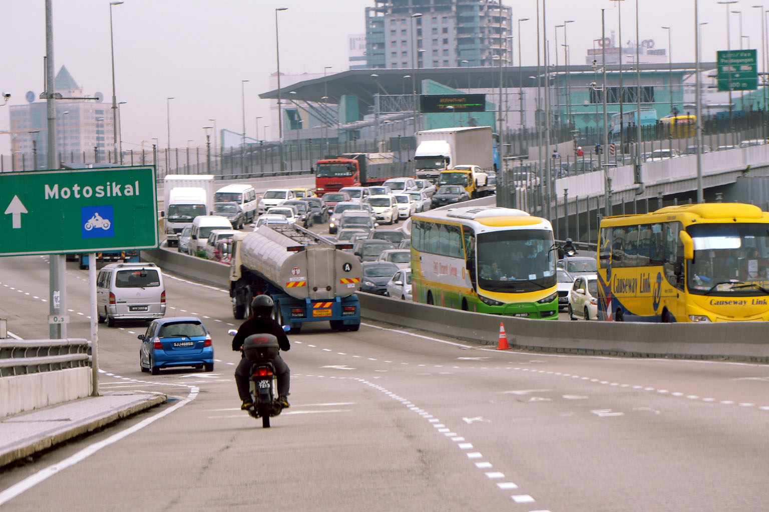 About 35,000 motorcyclists a day use the Causeway and Second Link crossings.