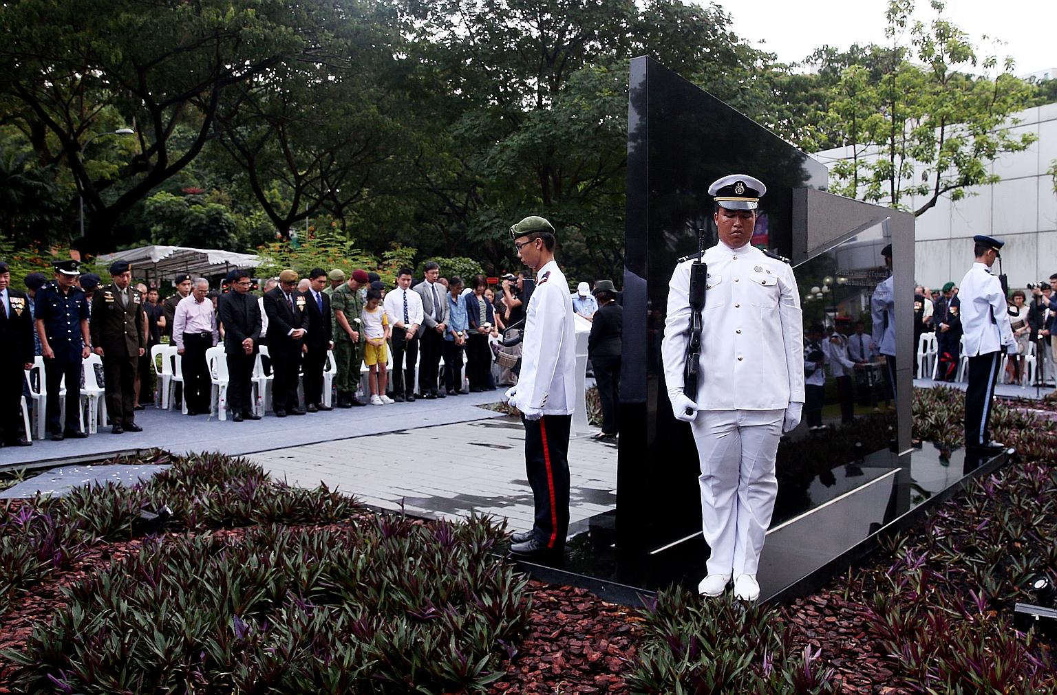 Over 150 people, including families of victims and survivors of the 1965 bombing at MacDonald House, former volunteers and Singapore Armed Forces Veterans' League members, attended yesterday's ceremony.