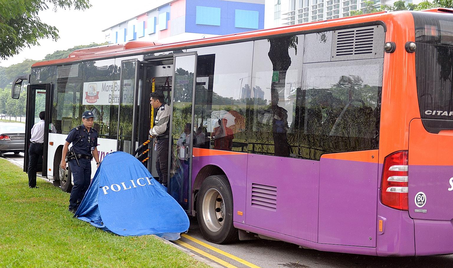 The SCDF said paramedics who arrived at the scene found that Ms Winny Pratiwi had already died. A 64-year-old bus driver was arrested for allegedly causing death by a rash act, said the police.