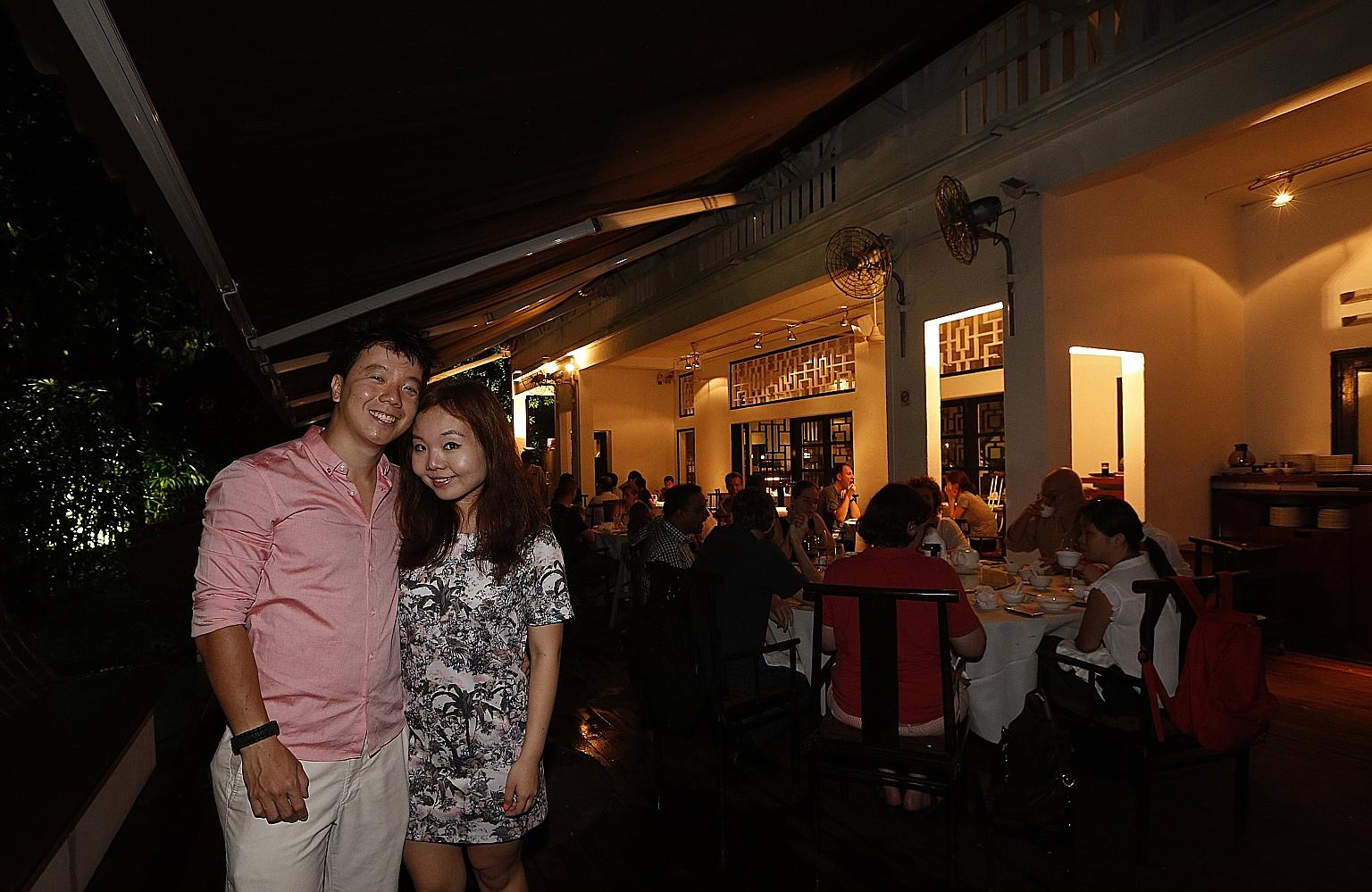 Mr Roy Chan and Ms Joy Chua will hold their wedding dinner at a restaurant in a colonial bungalow, instead of a hotel ballroom, even if it means not being able to invite several of her friends.