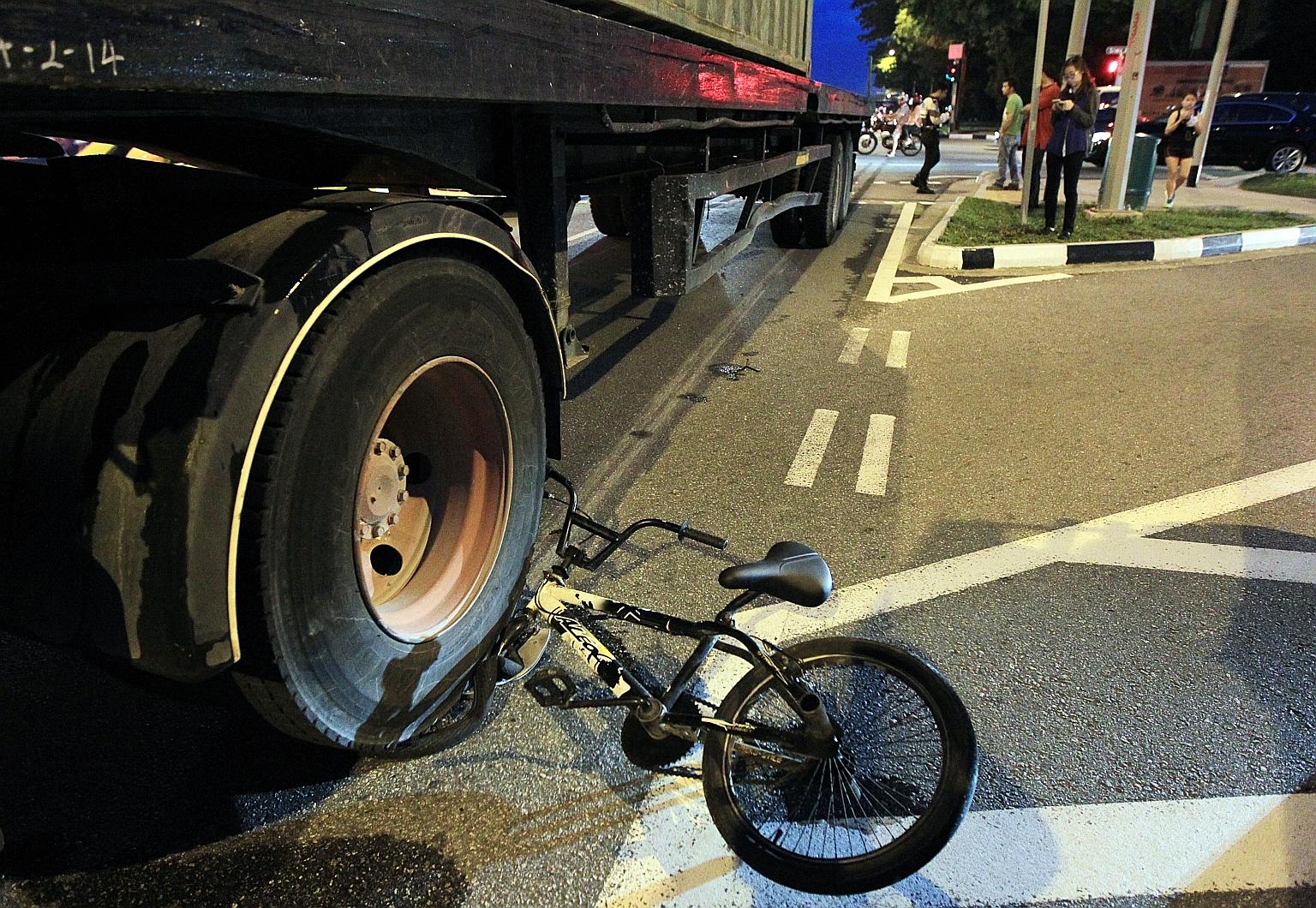 A 16-year-old boy managed to get off the bike and escaped with minor injuries in this accident in October 2014. The number of cyclists injured in accidents has gone up by 17 per cent - from 503 in 2014 to 590 last year. In 2013, 436 were hurt.
