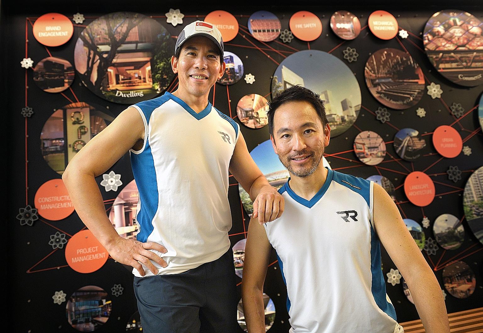 Mr Ong Tze Boon (right) and Ong Yu-Phing have raised $200,000 for five charities that support the mentally ill. They have completed seven marathons in seven continents over seven consecutive days.