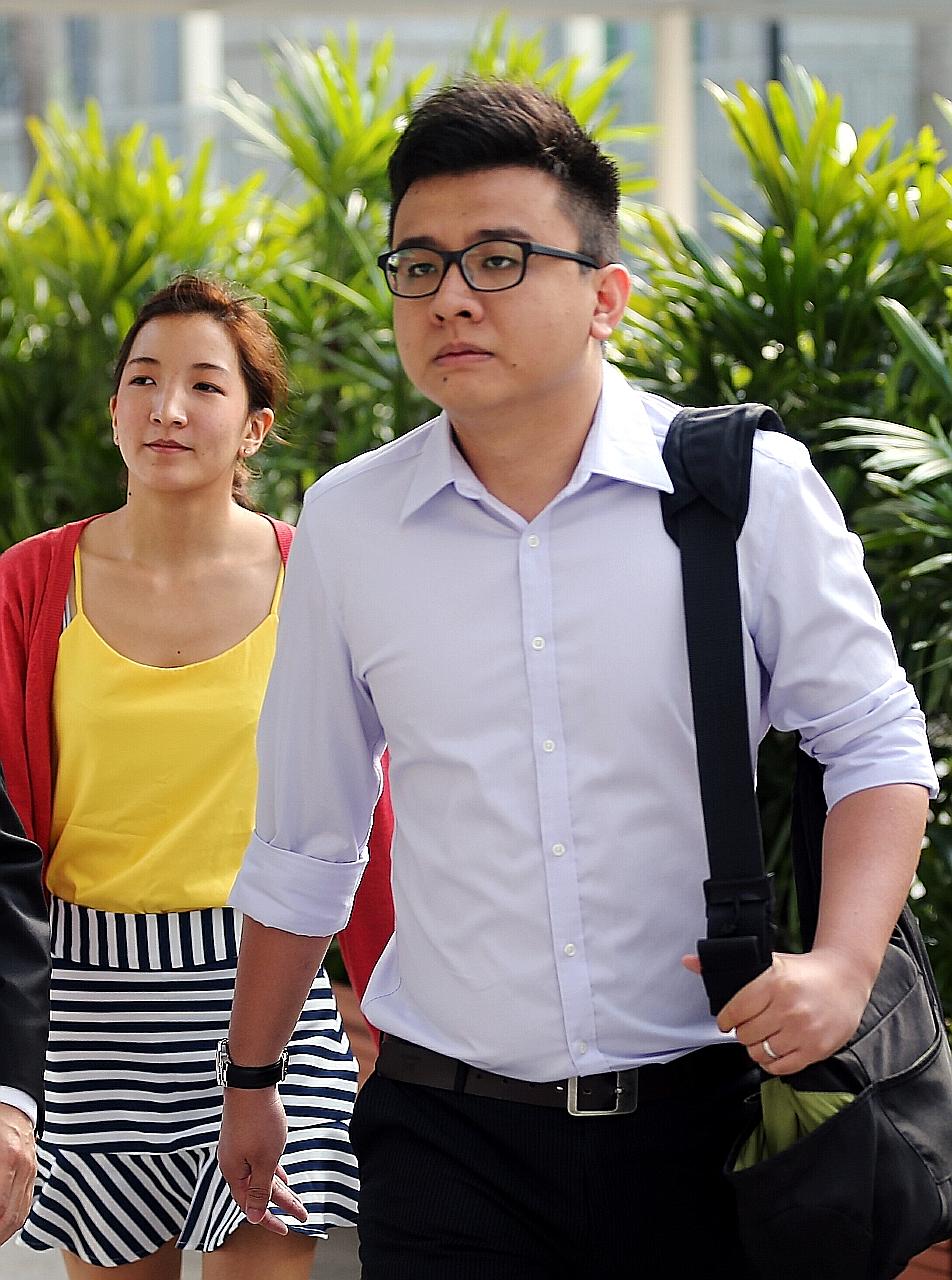 Taking the stand for the first time yesterday, Yang (left) explained how the TRS website came about. He also maintained that his involvement in the site was limited and that it was his wife, Takagi (at far left), who ran the website.